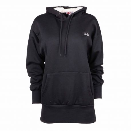 Lee cooper - Sweat long à capuche fourrée